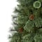 6ft. Pre-Lit White Mountain Pine & Pinecones Artificial Christmas Tree with Clear LED Lights